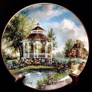 Danbury Mint Garden Gazebo Country Gardens Collector Plate 1993 COA